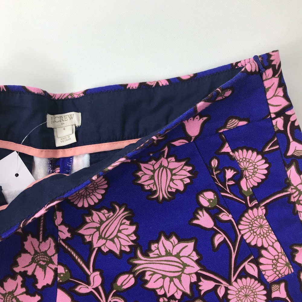 NWT J.Crew Factory Floral Print Chino City Shorts - Picture 3 of 7